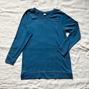 Old Navy Women's Active Sweatshirt Sapphire Blue Long Soft Layering Top